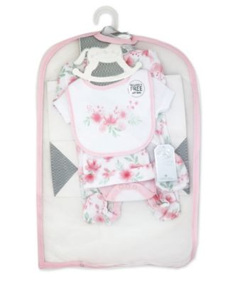 Baby Girls Soft Floral Layette, 5 Piece Set