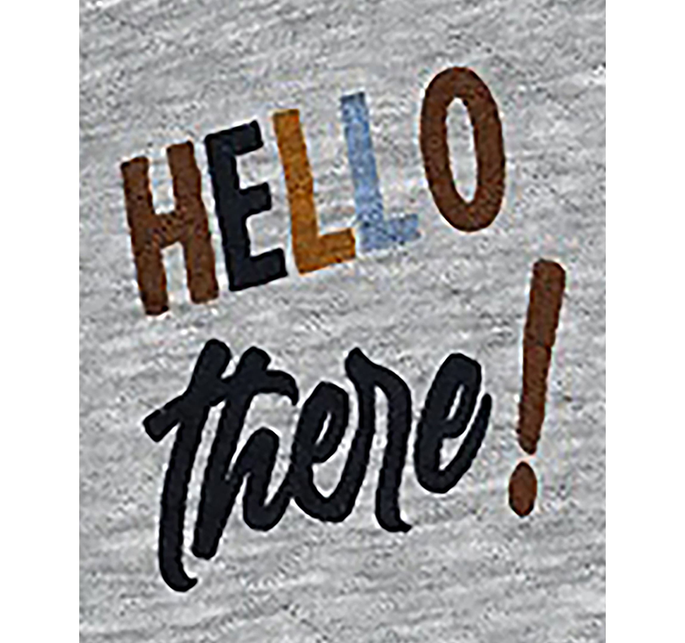 Baby Boys and Baby Girls Hello There Quilted Footie