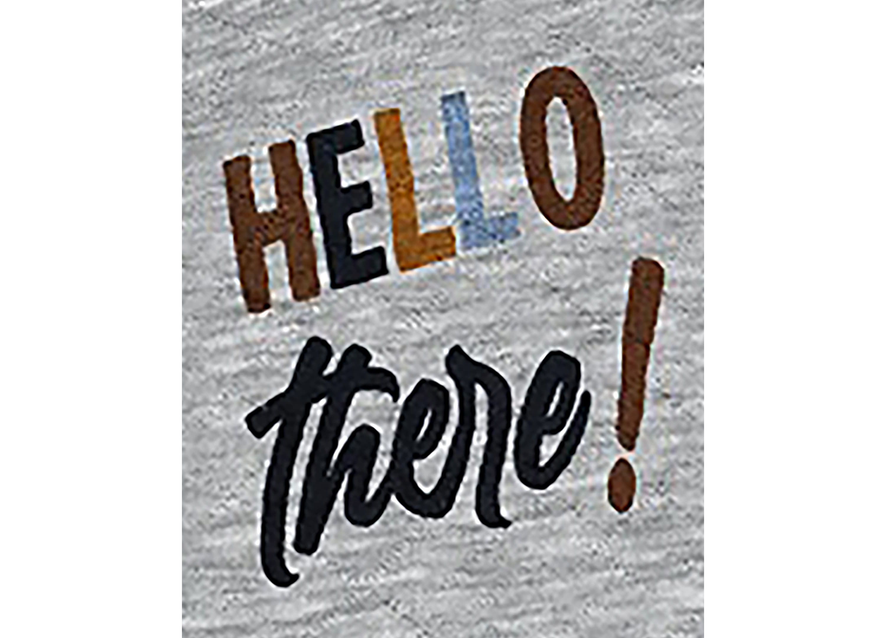 Baby Boys and Baby Girls Hello There Quilted Footie