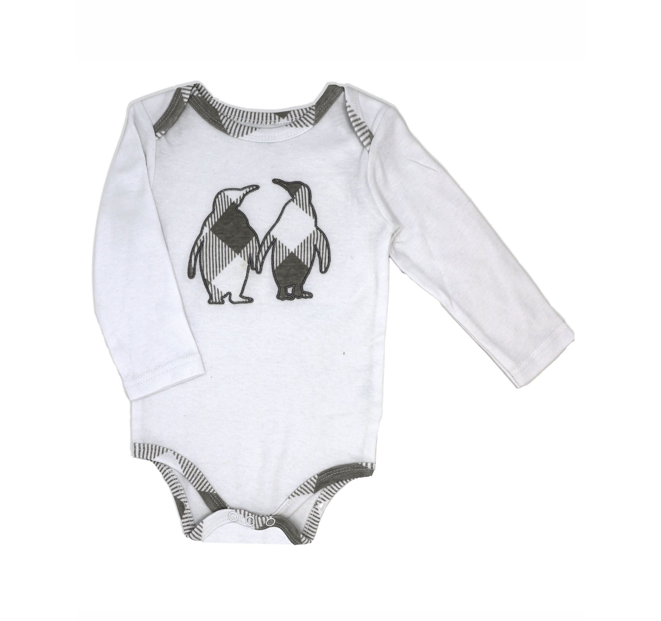 Baby Boys and Girls Gray Buffalo Plaid Plush 3 Piece Lounge Set