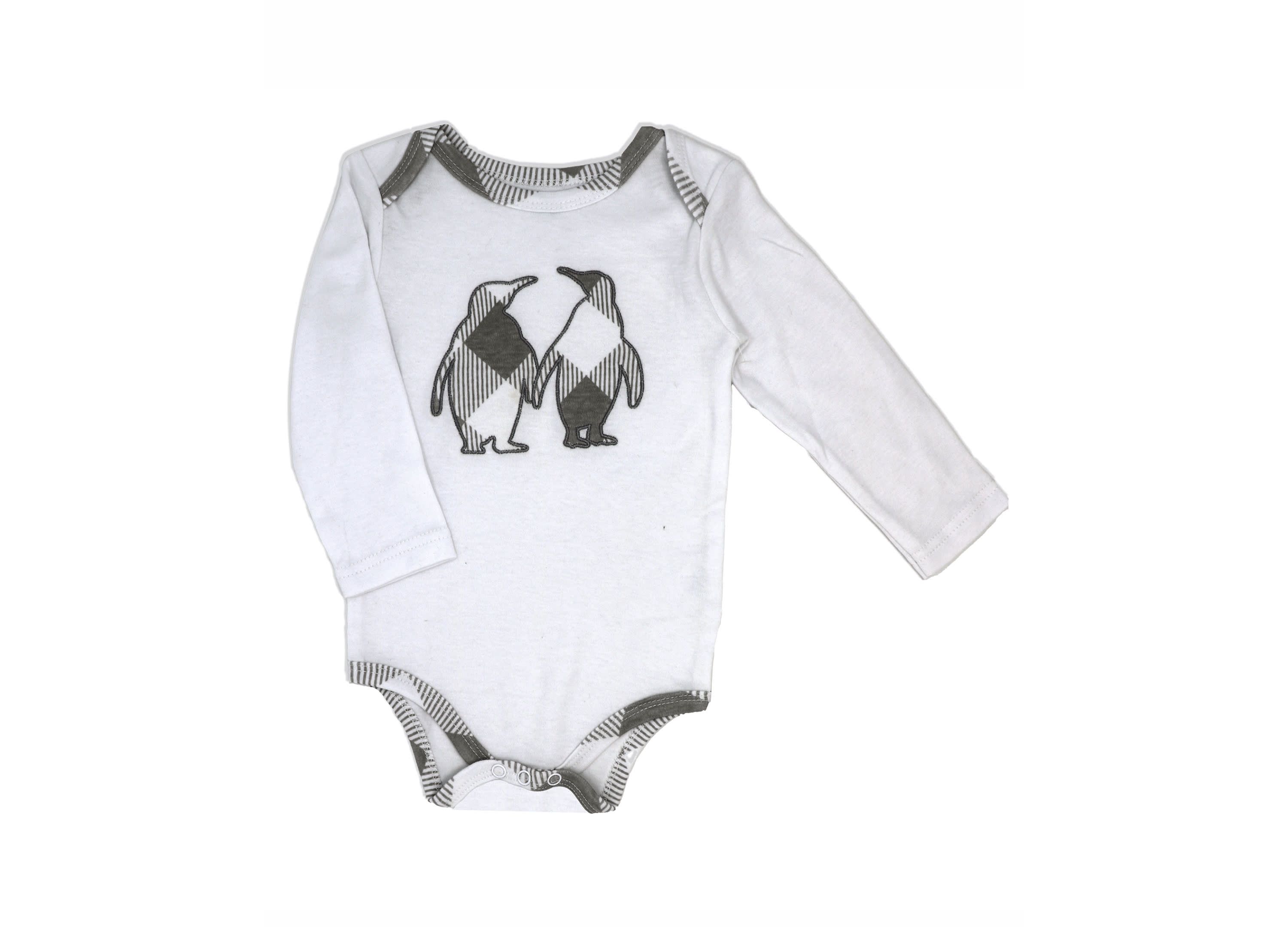 Baby Boys and Girls Gray Buffalo Plaid Plush 3 Piece Lounge Set