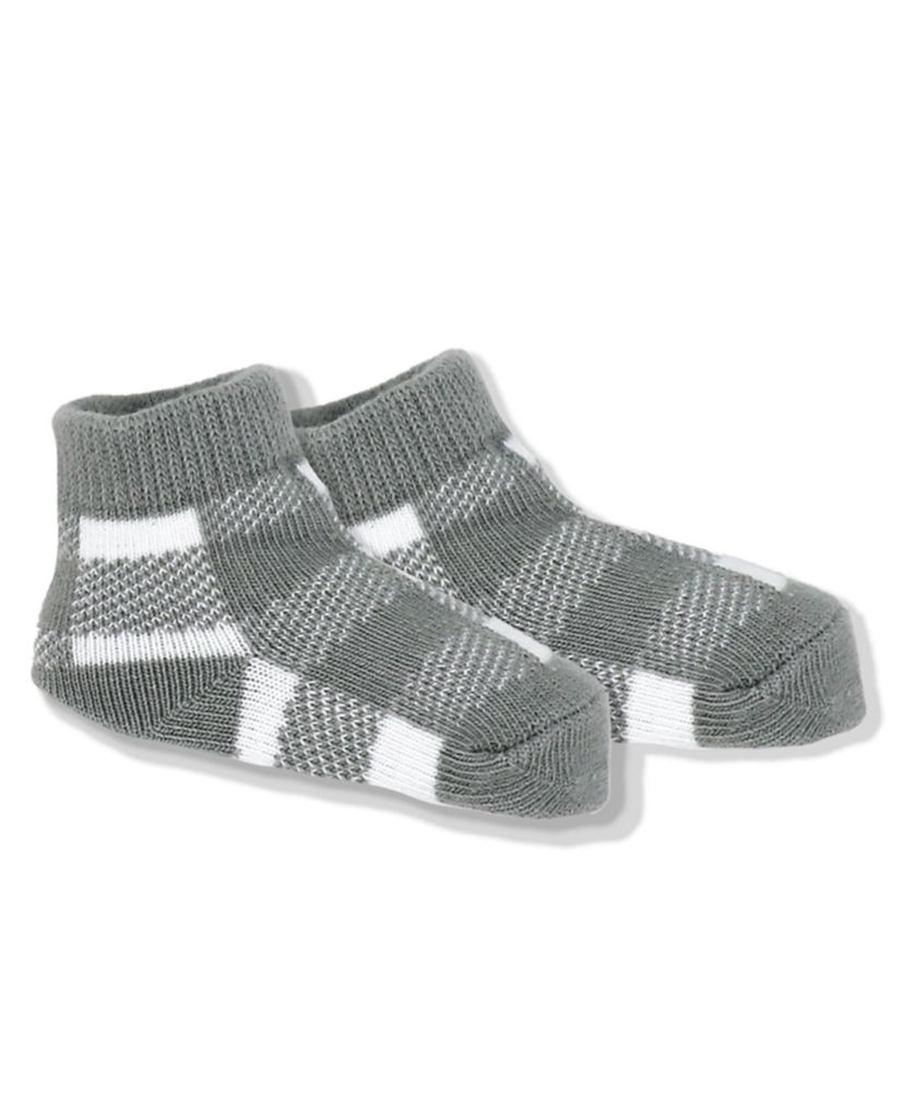 Baby Boys and Girls Gray Buffalo Plaid Plush 3 Piece Lounge Set