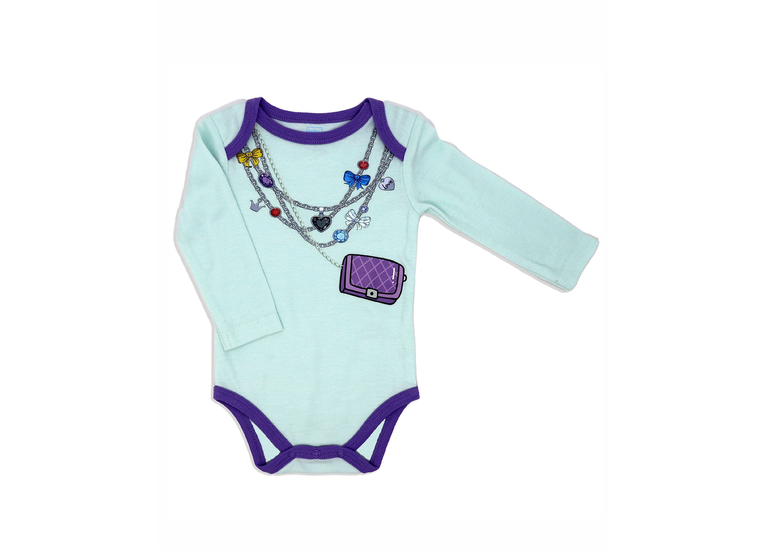 Baby Girls 3 Piece Fancy Jewels Bodysuit, Pants and Socks Set