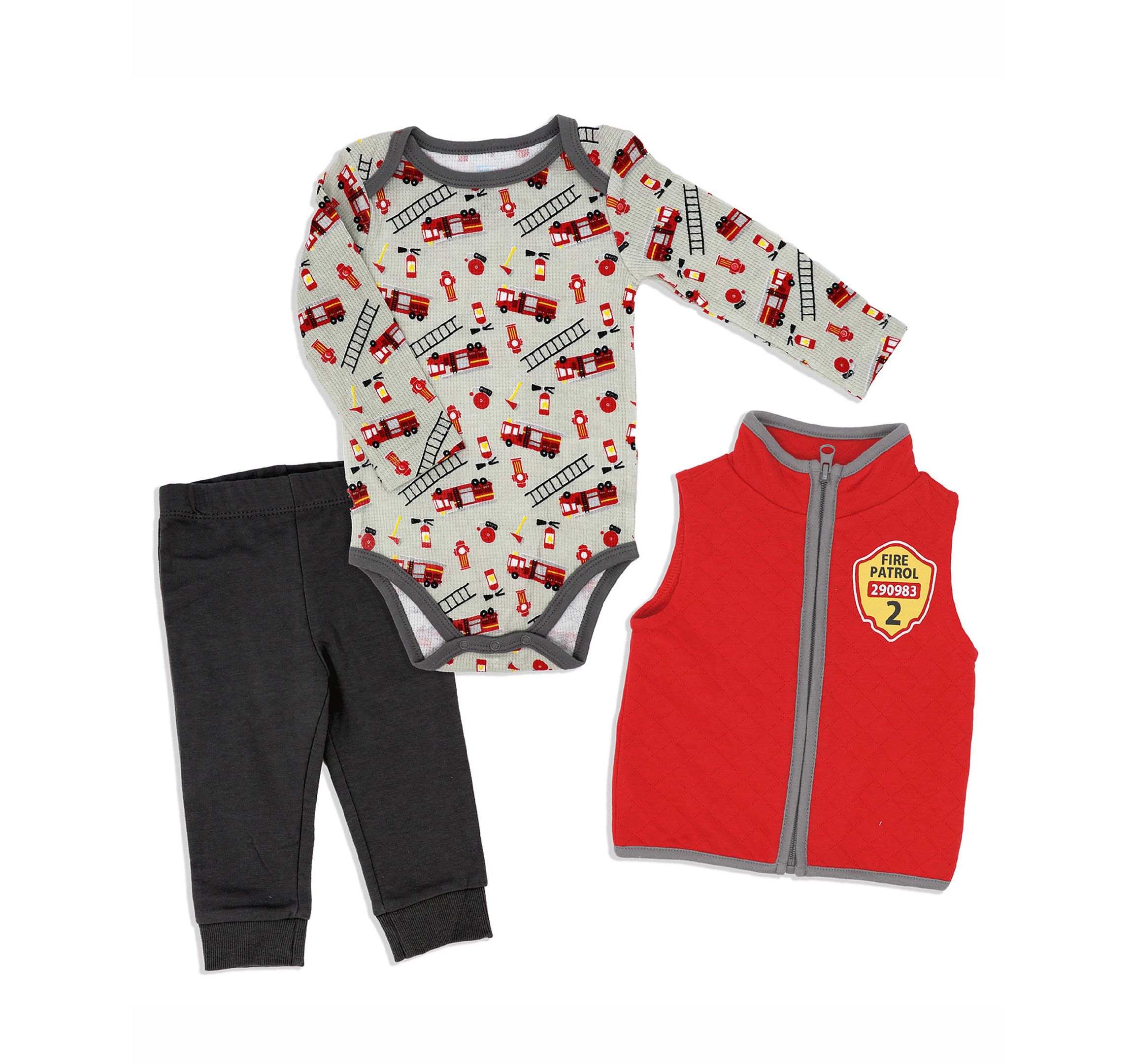 Baby Boys 3 Piece Fire Patrol Vest Set