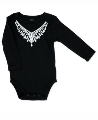 Baby Girls 3 Piece Diamond Necklace Bodysuit, Pants and Socks Set