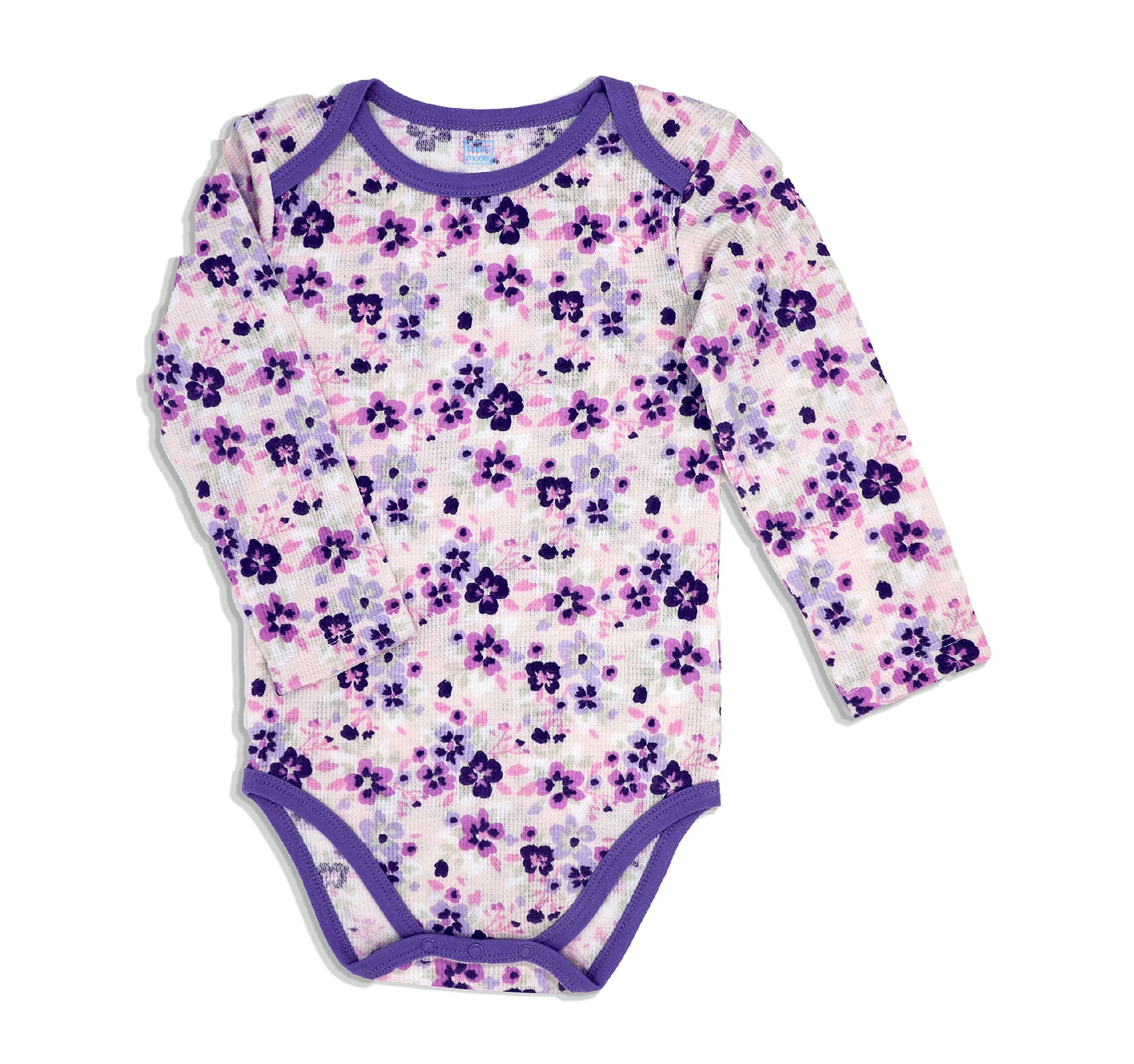 Baby Girls 3 Piece Purple Floral Vest Set