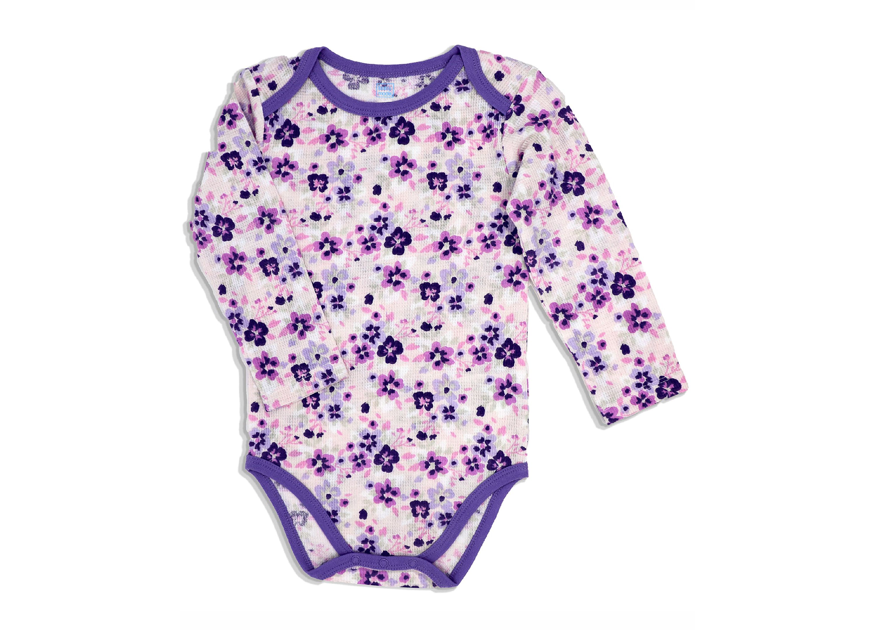 Baby Girls 3 Piece Purple Floral Vest Set