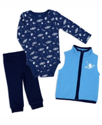 Baby Boys 3 Piece Galaxy Vest Set