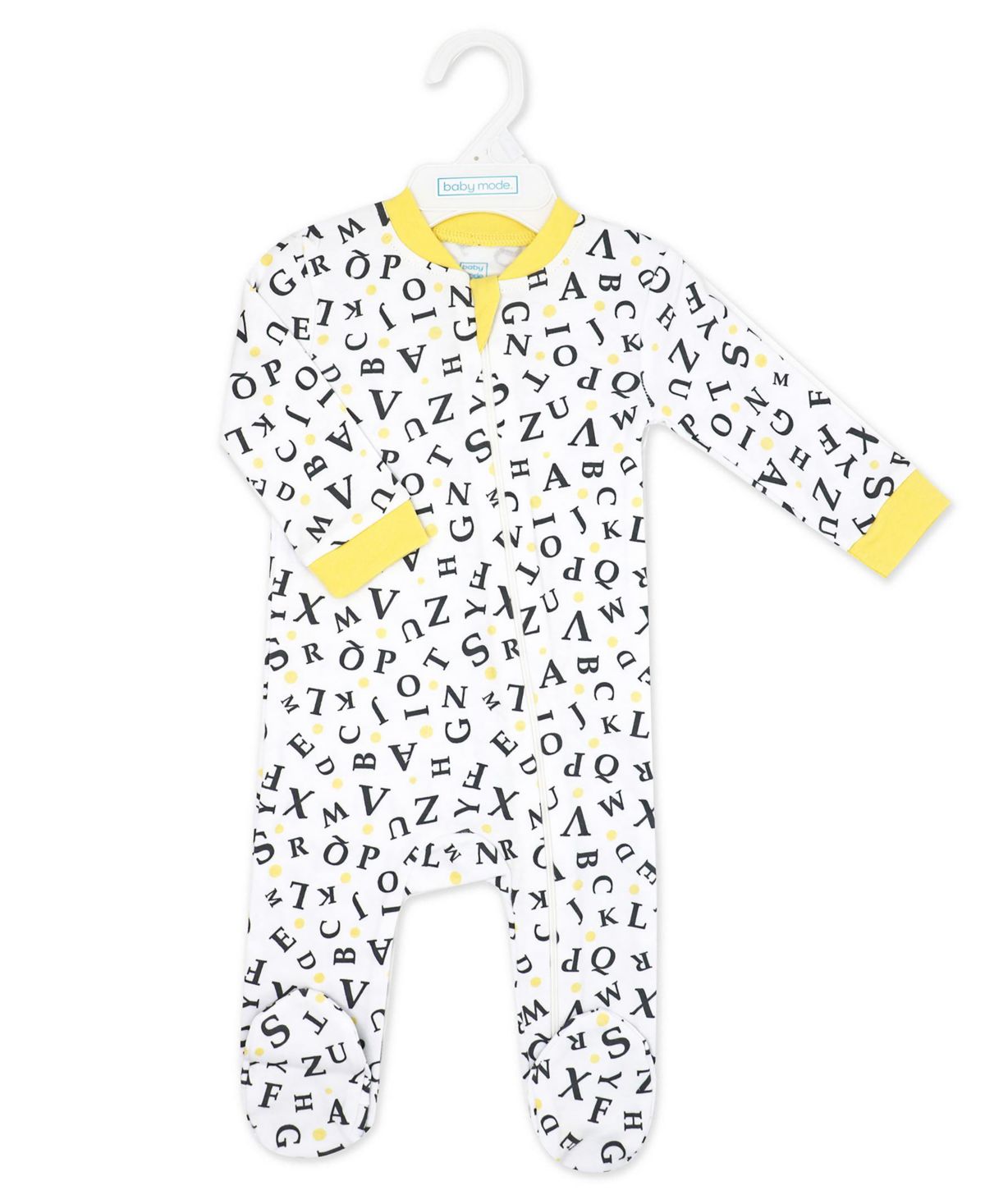 Baby Boys and Baby Girls 2 Pack Zippered Footies, ABCs and Made with Love