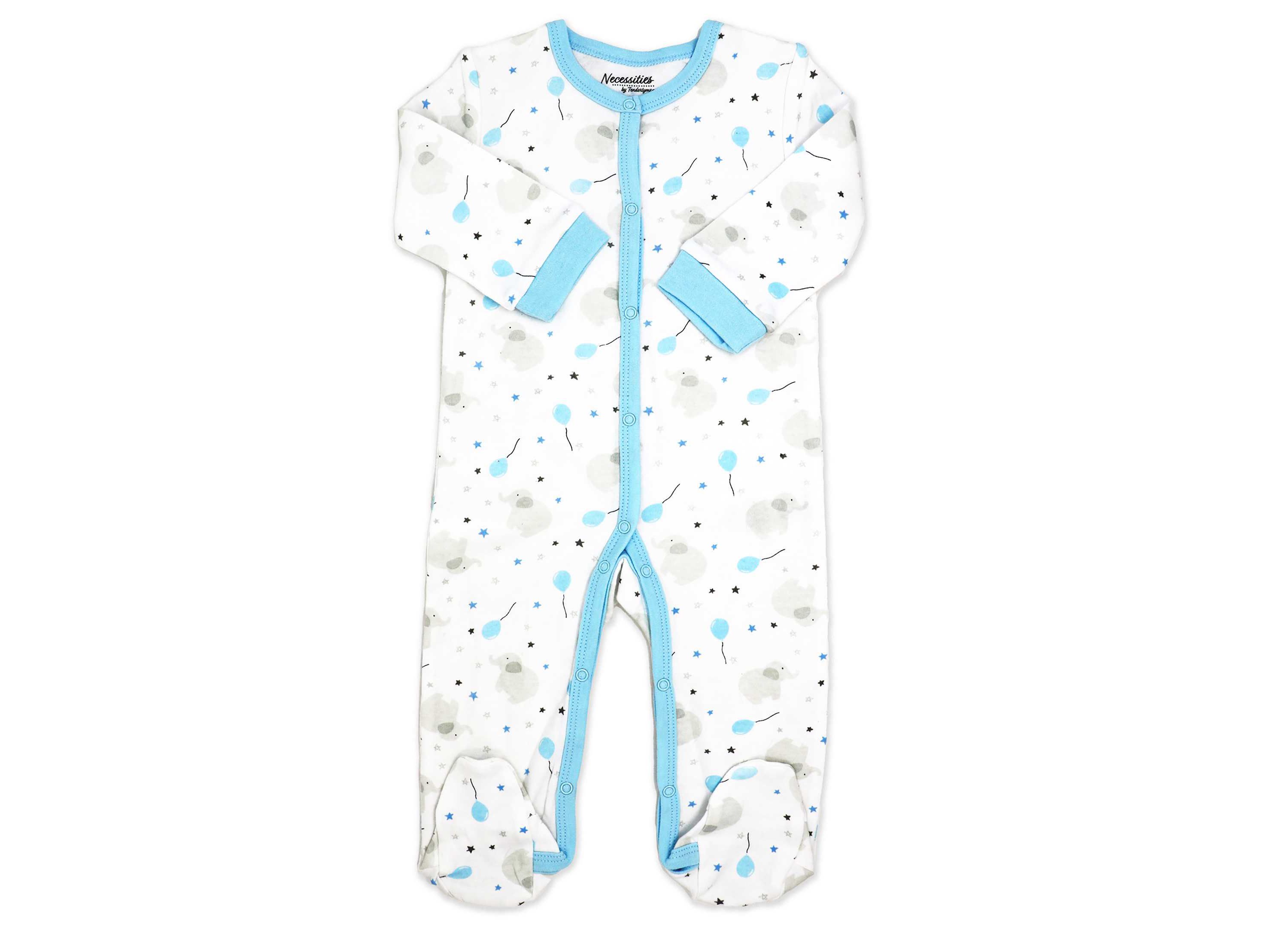 24 Piece Baby Boys Blue Elephants and Woodland Moose Infant Apparel Layette Gift Set