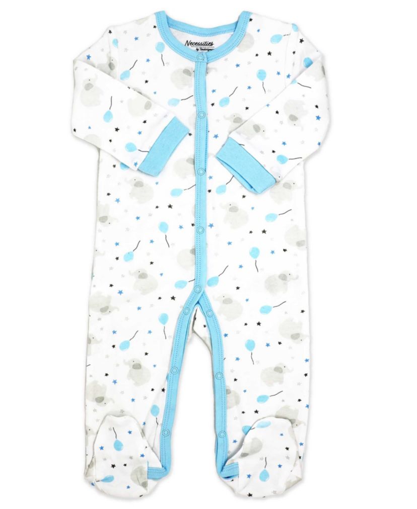 24 Piece Baby Boys Blue Elephants and Woodland Moose Infant Apparel Layette Gift Set