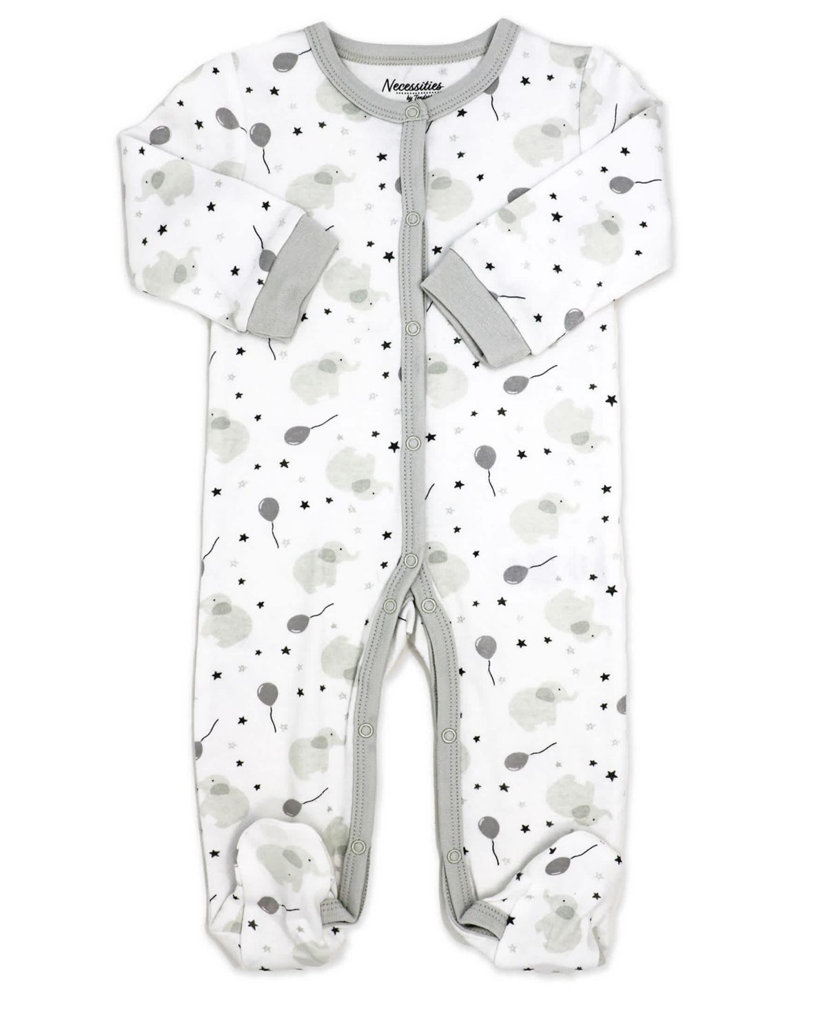 22 Piece Babys Gray Elephants and Woodland Infant Apparel Layette Gift Set