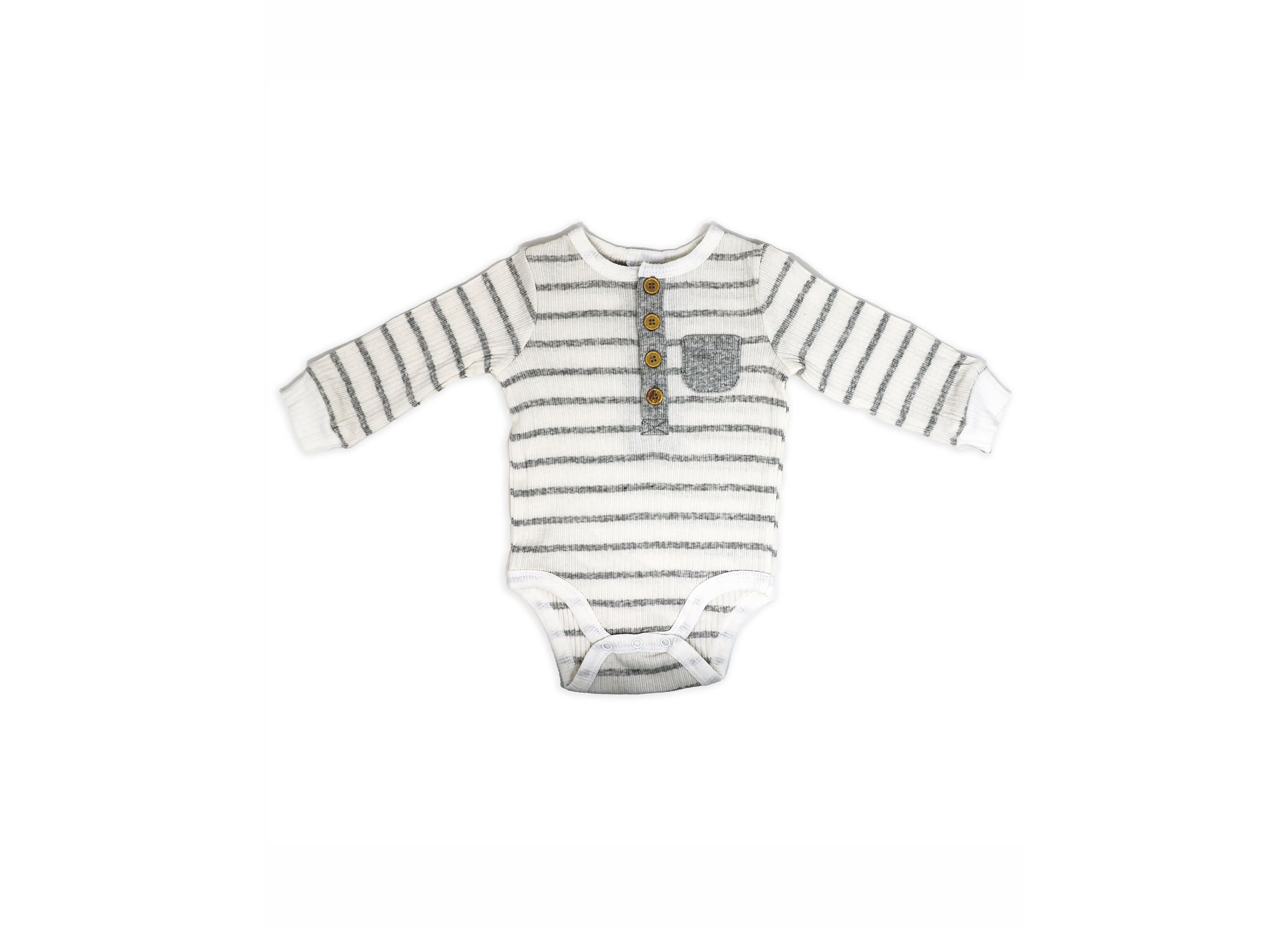 Baby Boys Take Me Home 3 Piece Layette Set, Heather Stripes
