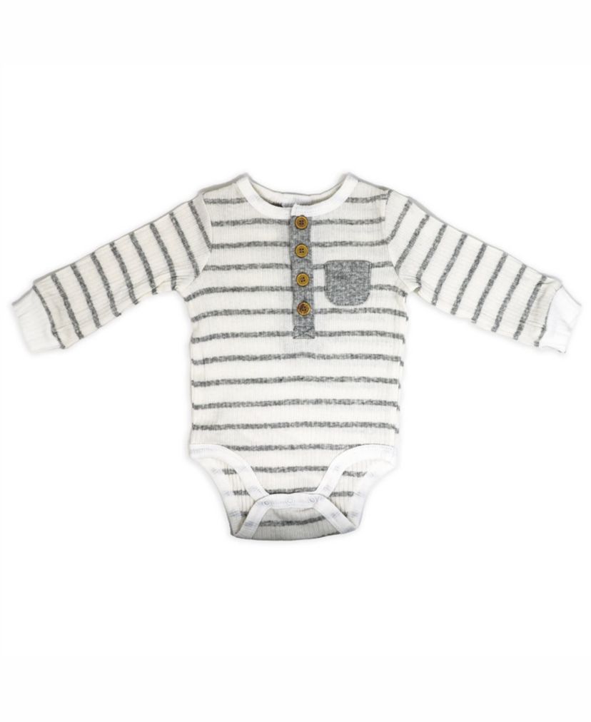 Baby Boys Take Me Home 3 Piece Layette Set, Heather Stripes