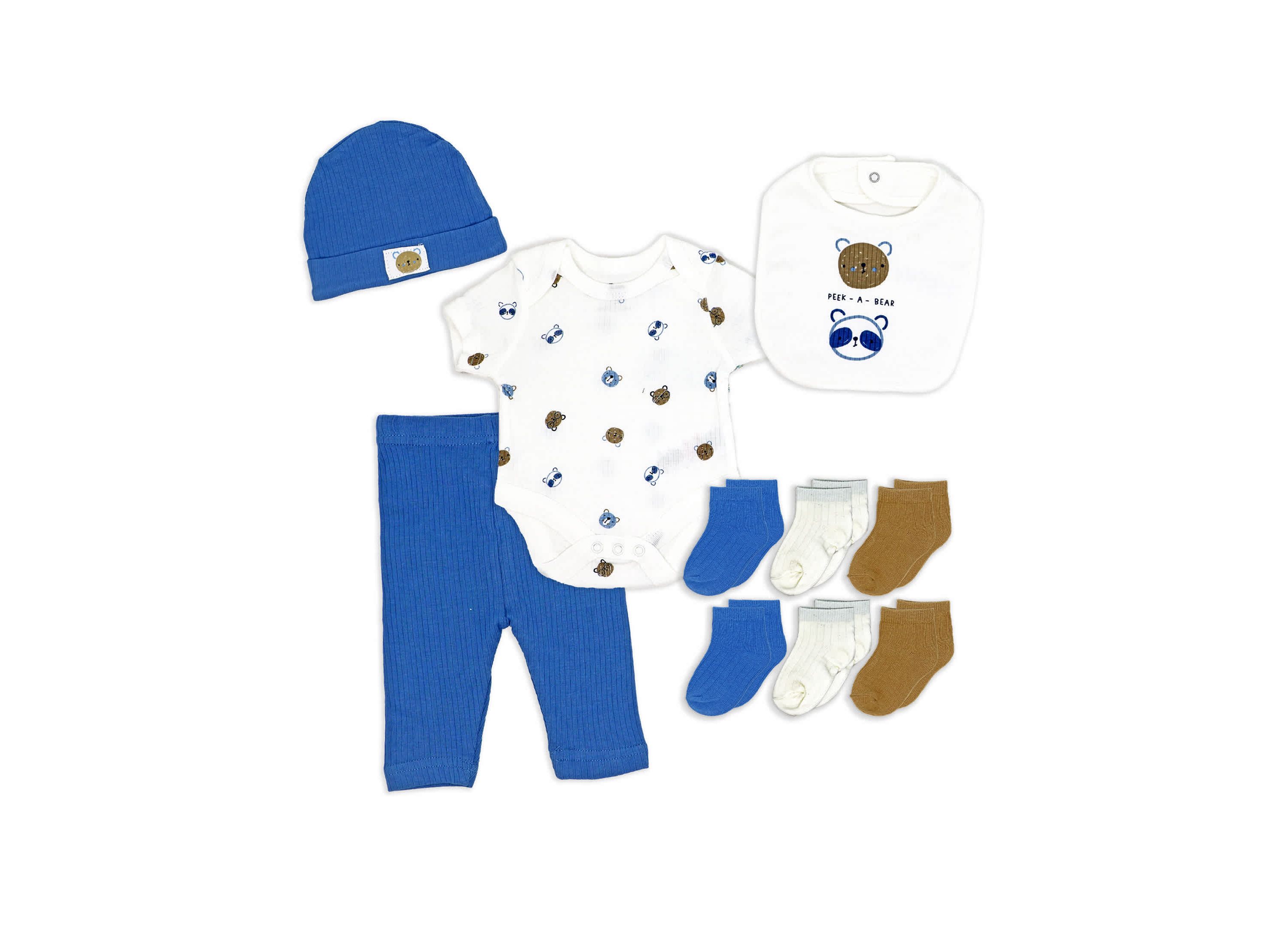 Baby Boys 10 Piece Layette Set, Blue Bear