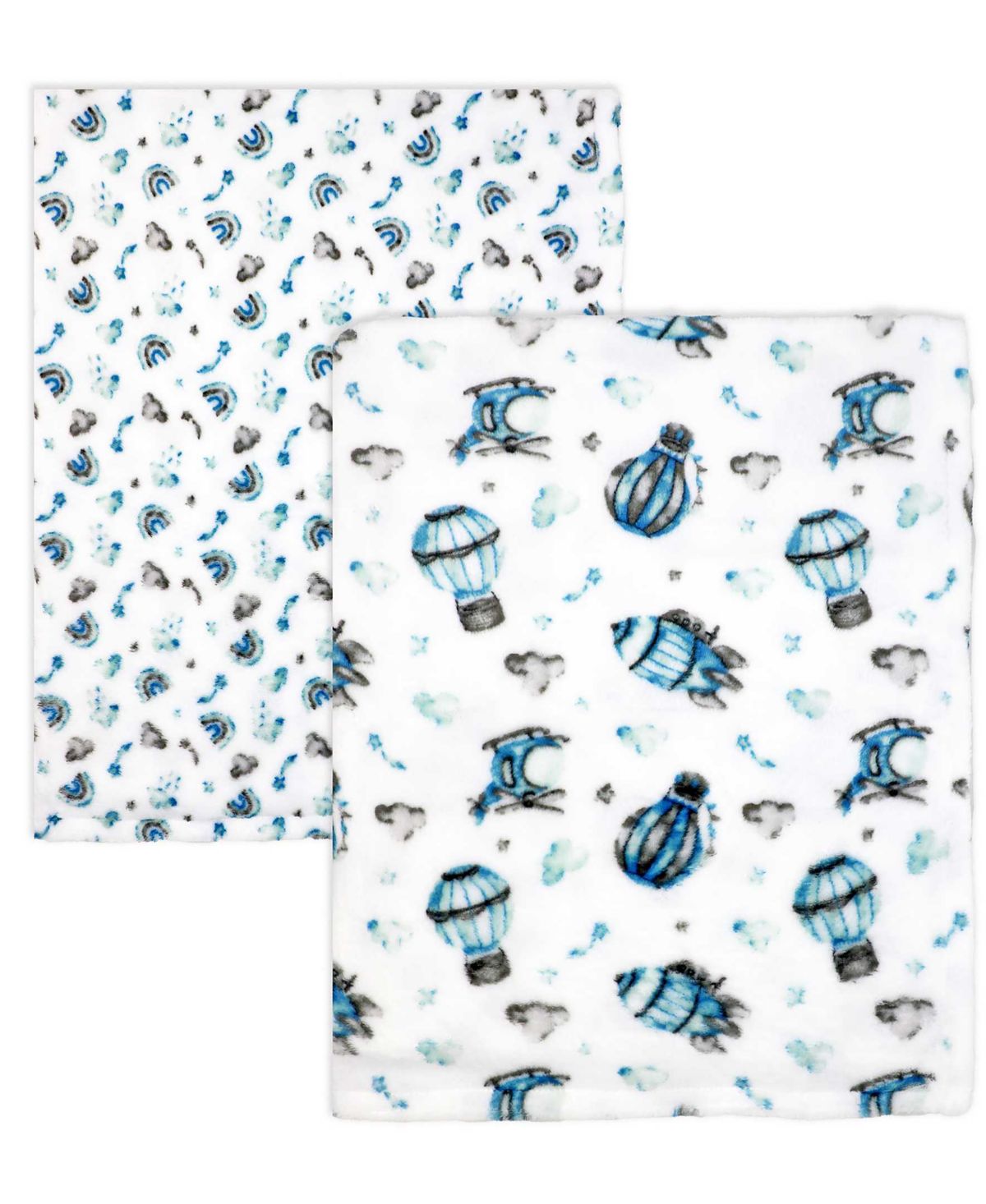 Baby Boys and Baby Girls 2 Pack Fleece Baby Blankets