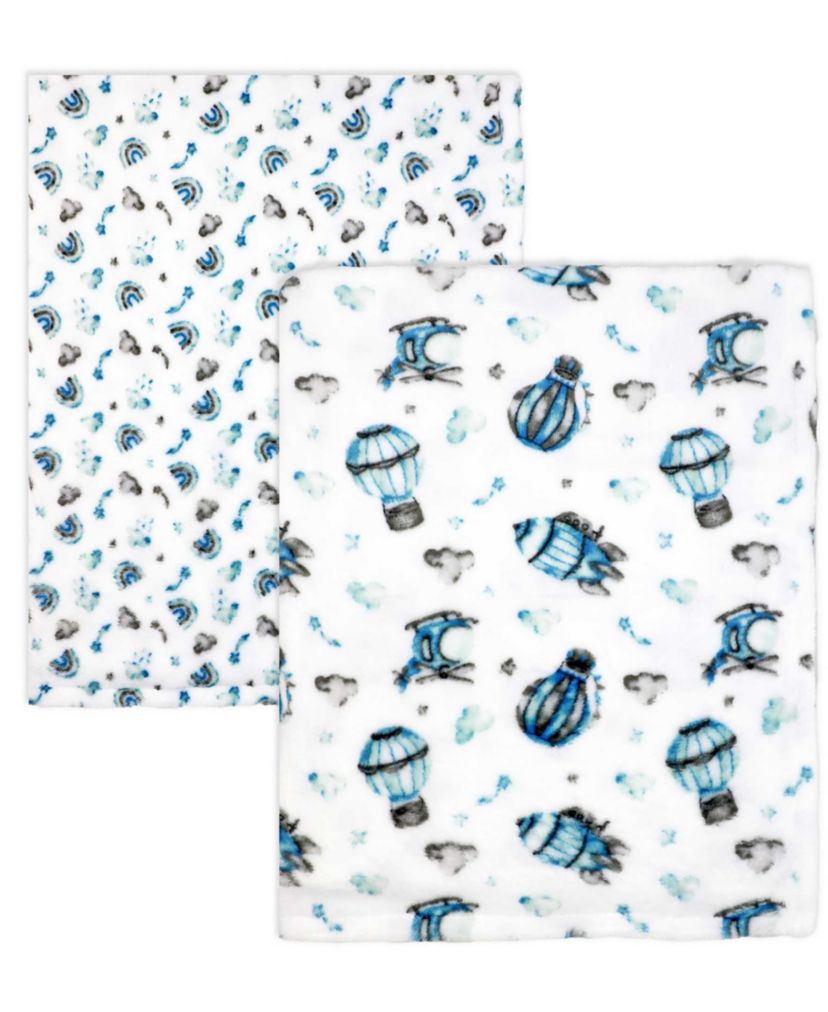 Baby Boys and Baby Girls 2 Pack Fleece Baby Blankets