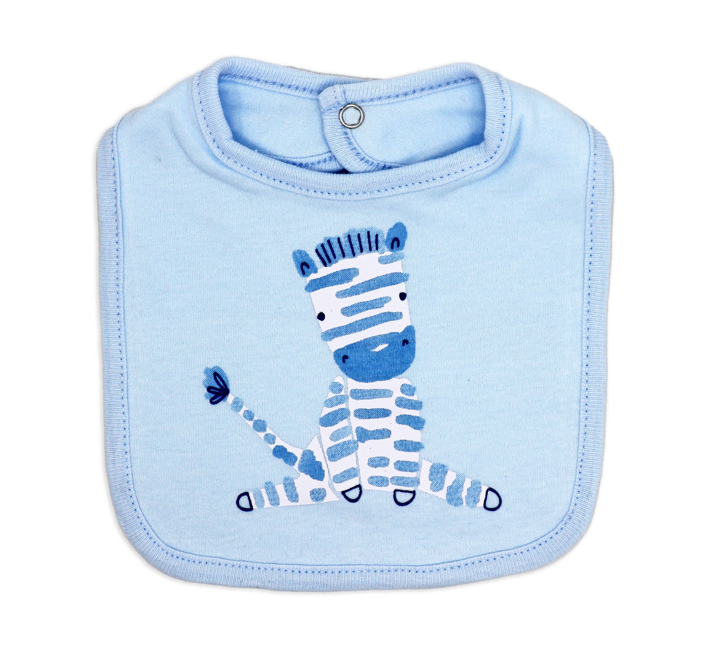 Baby Boys 8 Piece Blue Zebras Layette Gift Set