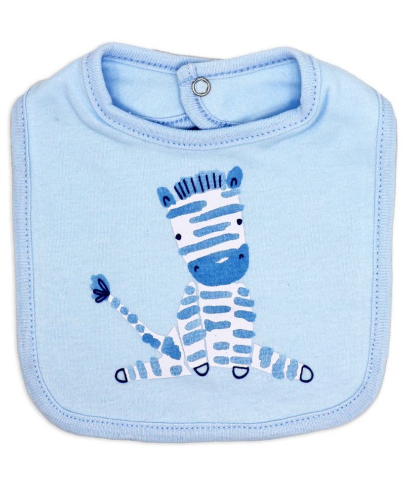 Baby Boys 8 Piece Blue Zebras Layette Gift Set