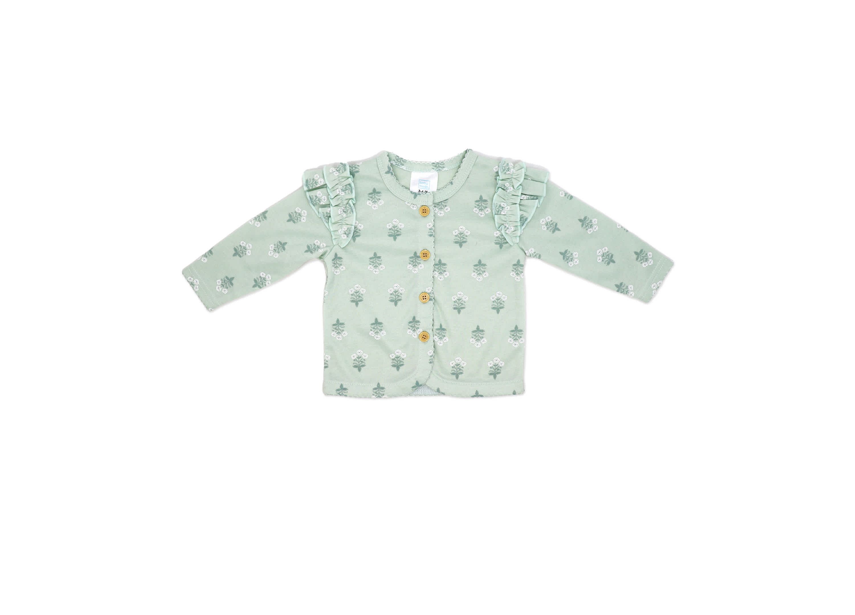 Baby Girls 3 Piece Misty Green Bell Pants and Jacket Set