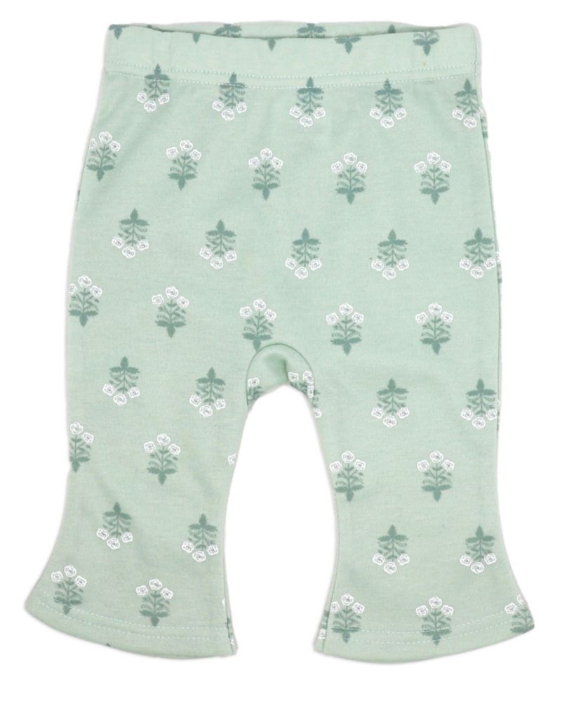 Baby Girls 3 Piece Misty Green Bell Pants and Jacket Set
