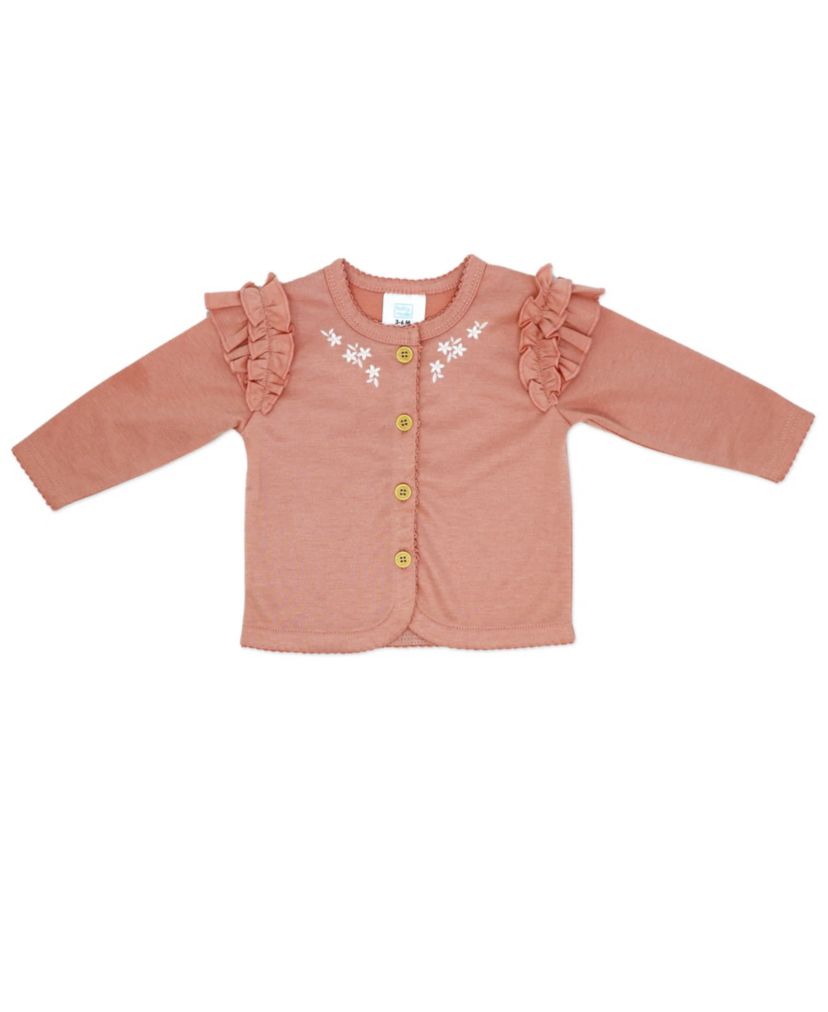 Baby Girls 3 Piece Misty Rose Bell Pants and Jacket Set