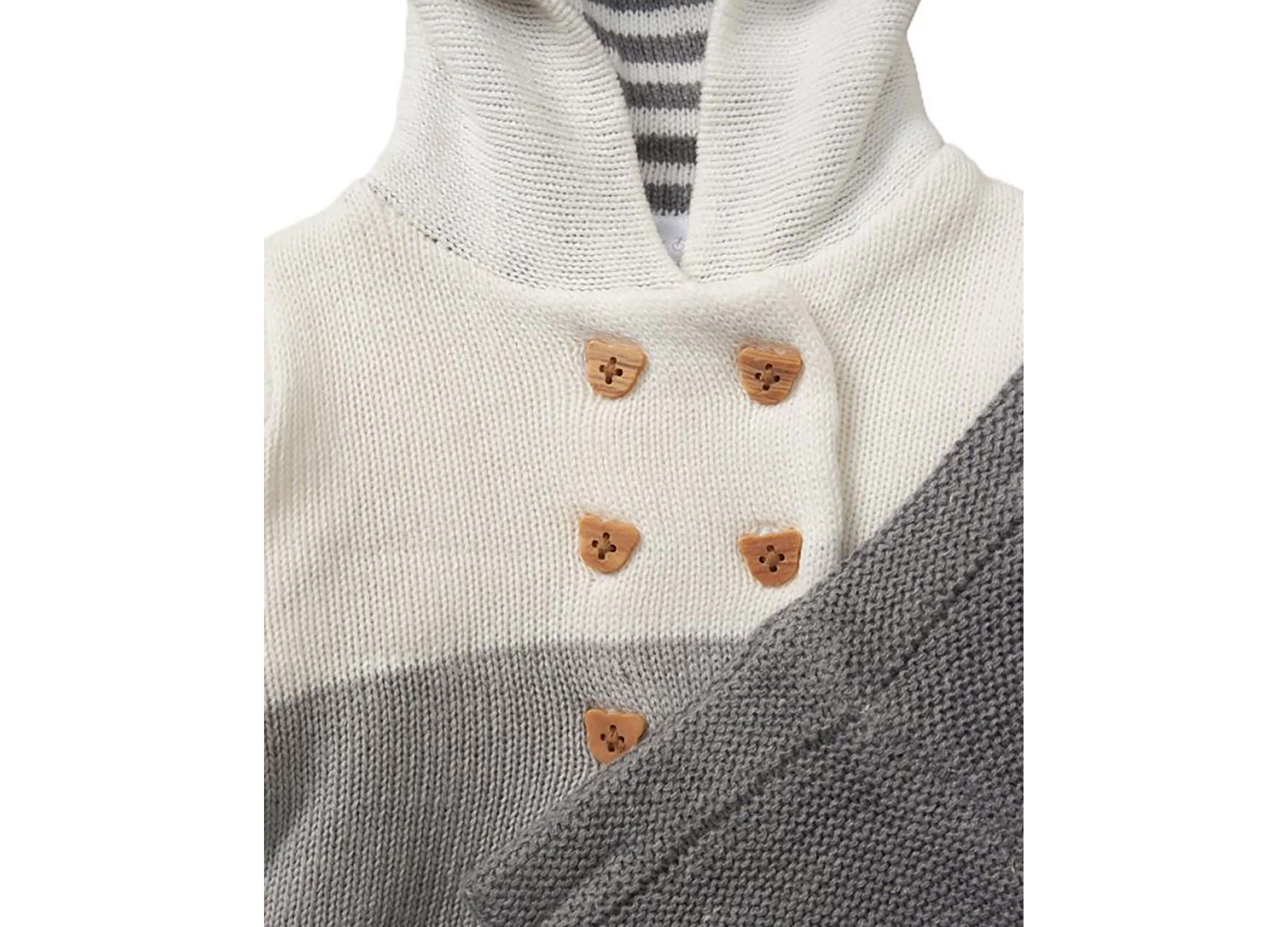 Baby Boys and Baby Girls 2 Piece Variegated Gray Jacket and Trouser Knitted Set