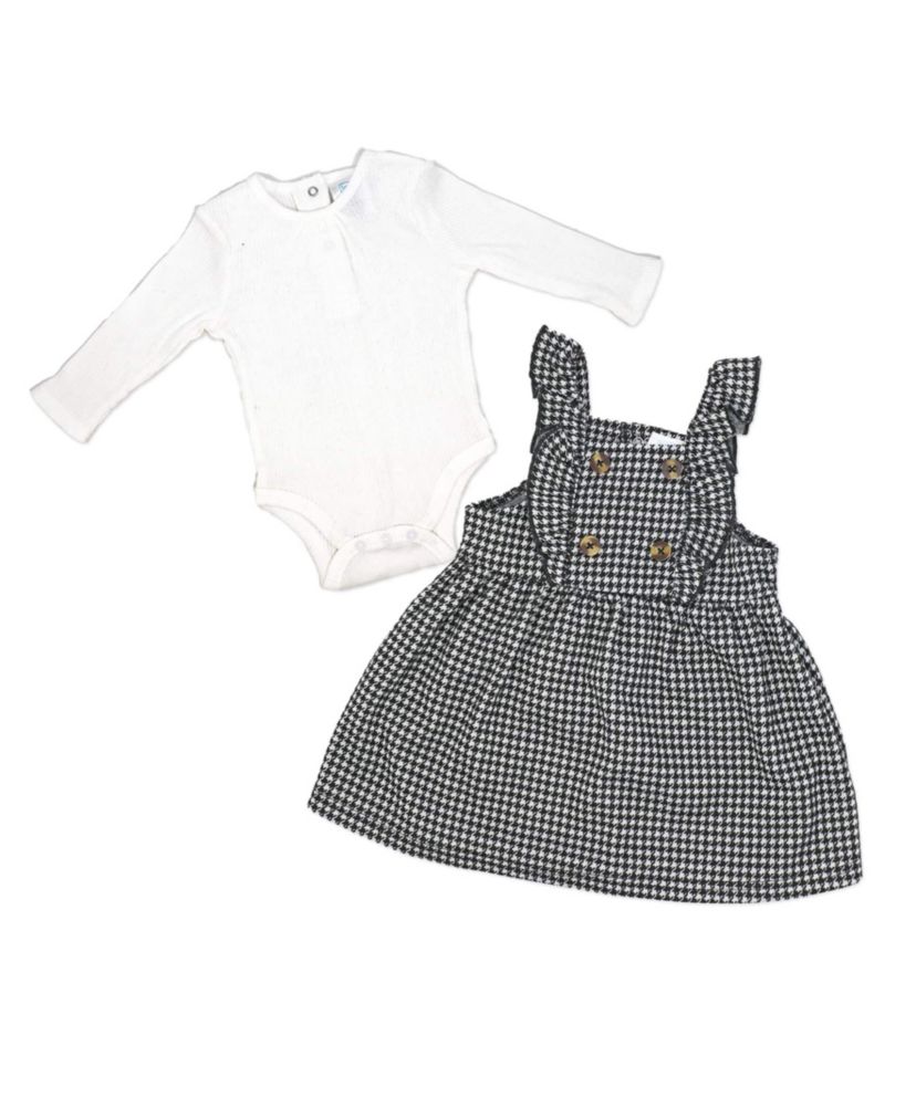 Baby Girls 2 Piece Houndstooth Jumper Set