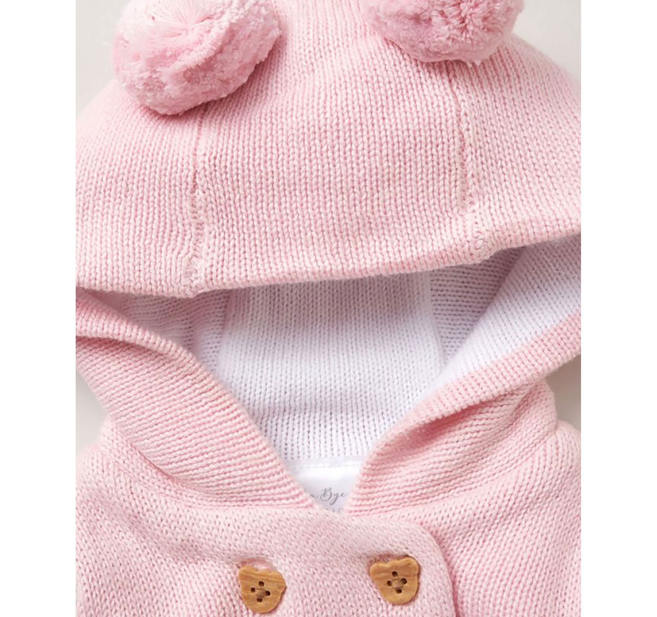 Baby Girls 2 Piece Pink Jacket and Trouser Knitted Set