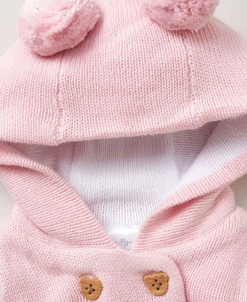 Baby Girls 2 Piece Pink Jacket and Trouser Knitted Set