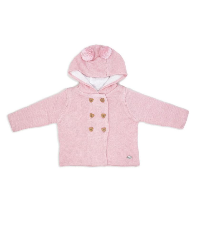 Baby Girls 2 Piece Pink Jacket and Trouser Knitted Set