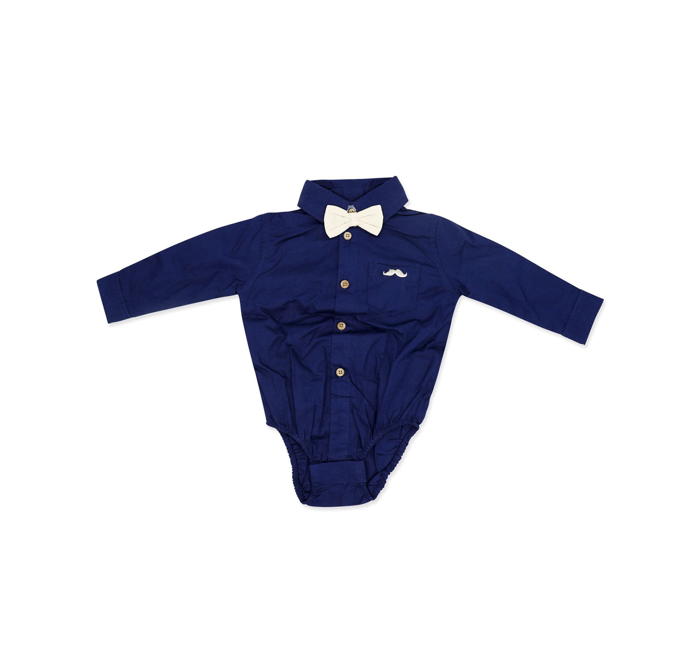 Baby Boys 4 Piece Suspender and Khaki Bowtie Clothing Set