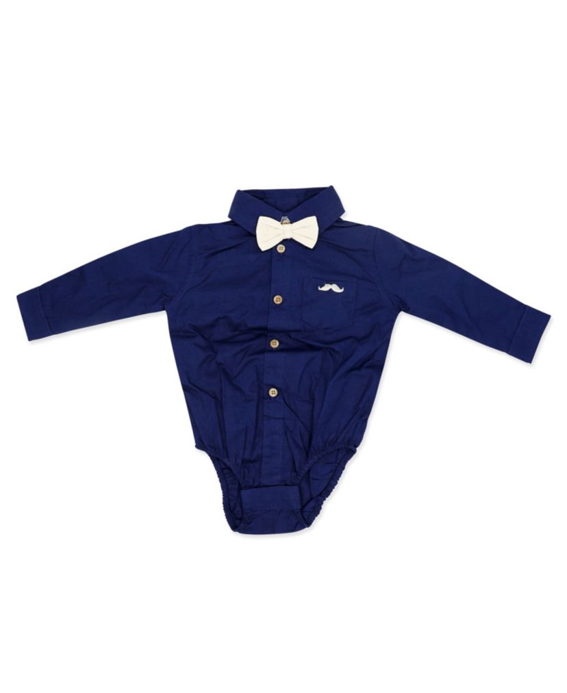 Baby Boys 4 Piece Suspender and Khaki Bowtie Clothing Set