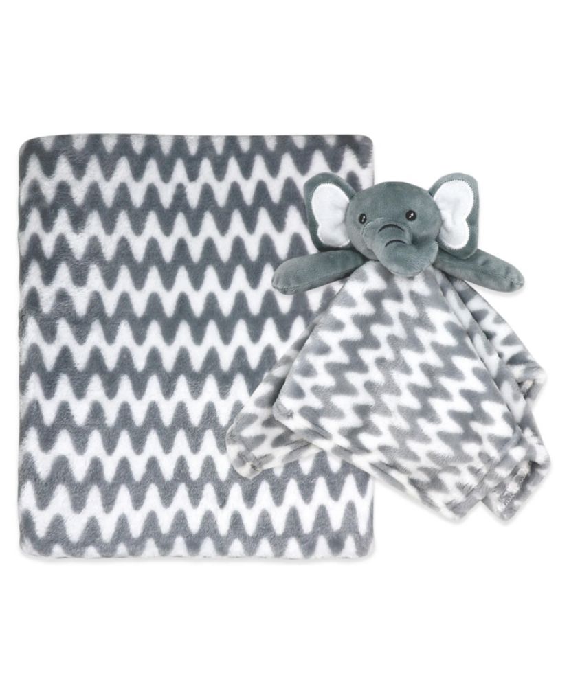 Baby Boys and Baby Girls Plush Blanket with Nunu Lovey Toy