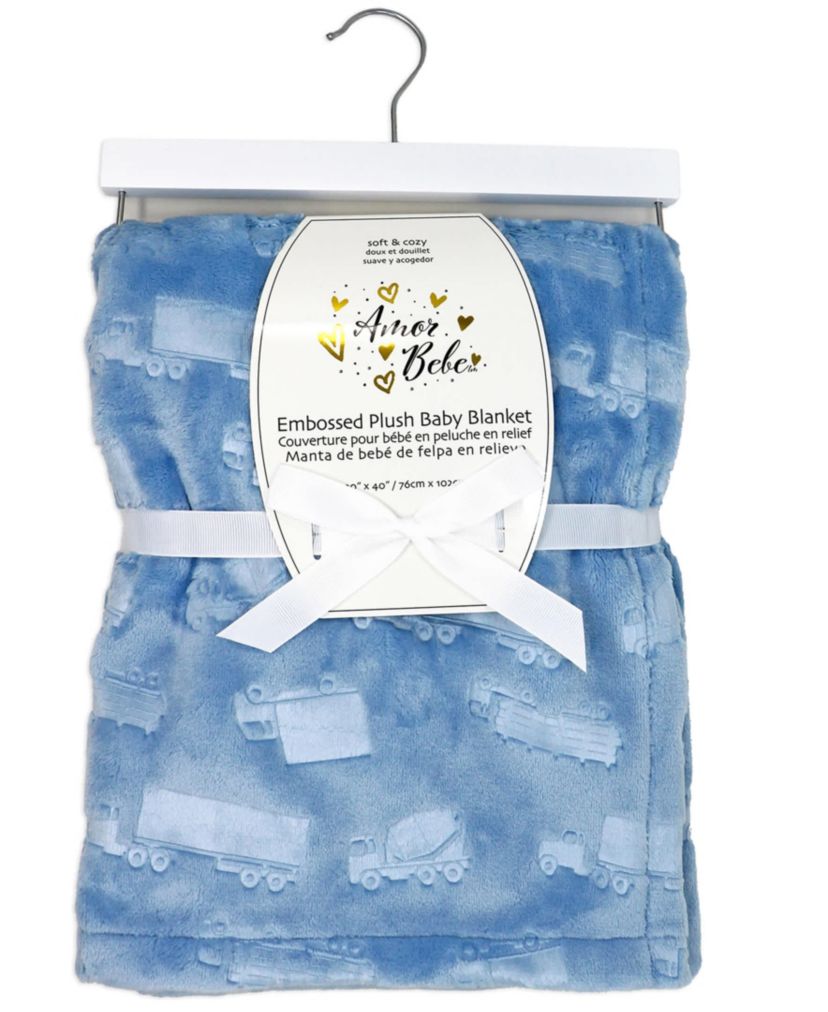 Baby Boys and Baby Girls Embossed Plush Minky Blanket