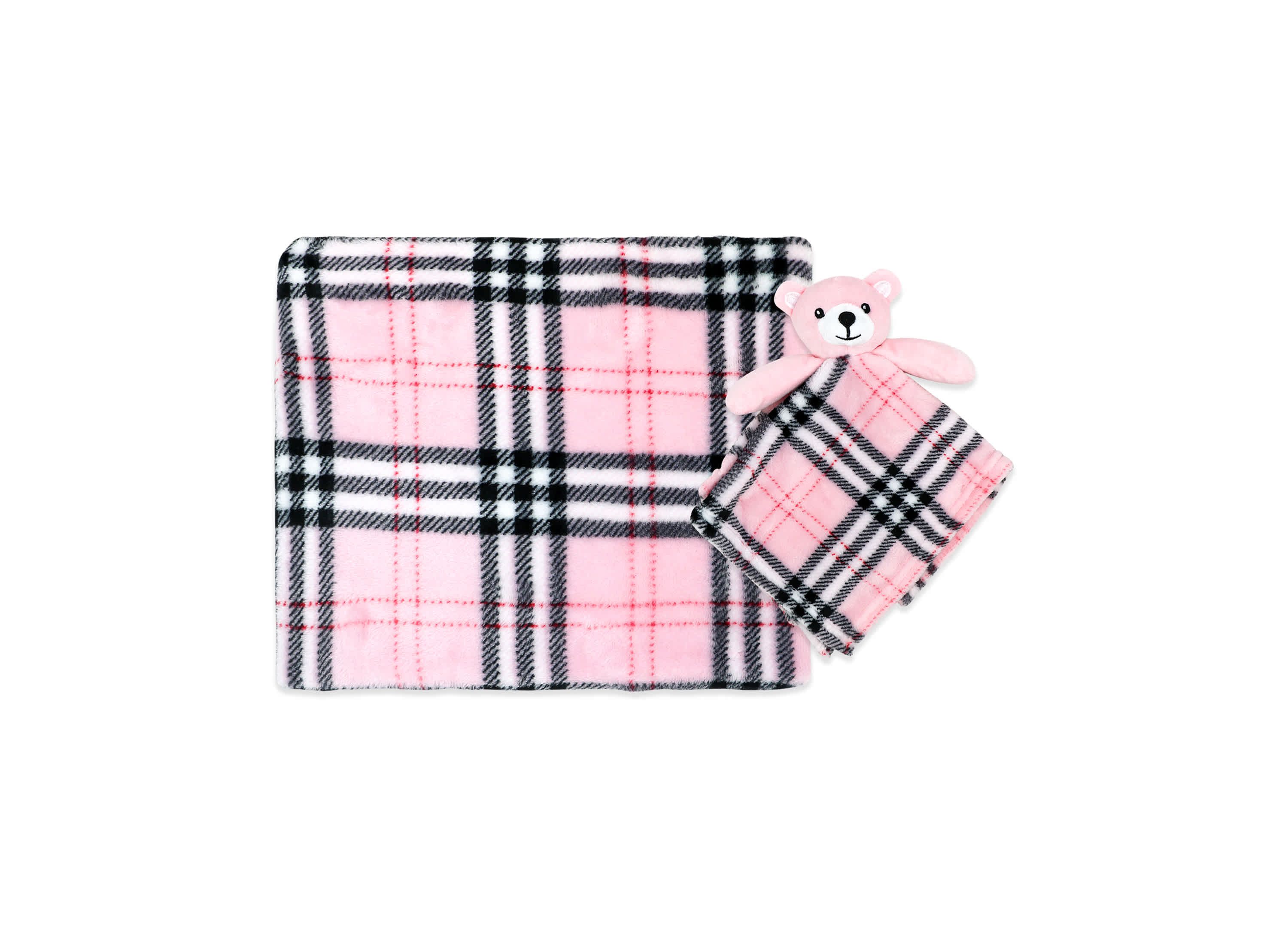 Baby Boys and Baby Girls Plush Blanket with Nunu Lovey Toy