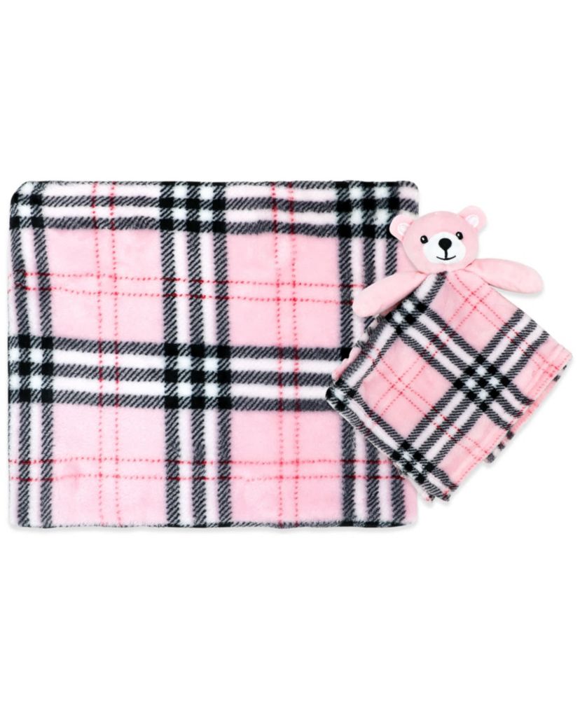 Baby Boys and Baby Girls Plush Blanket with Nunu Lovey Toy