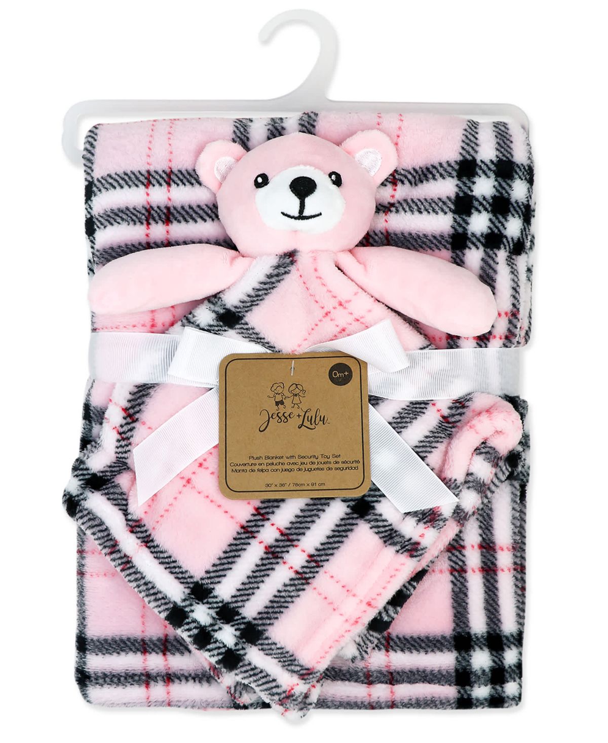 Baby Boys and Baby Girls Plush Blanket with Nunu Lovey Toy