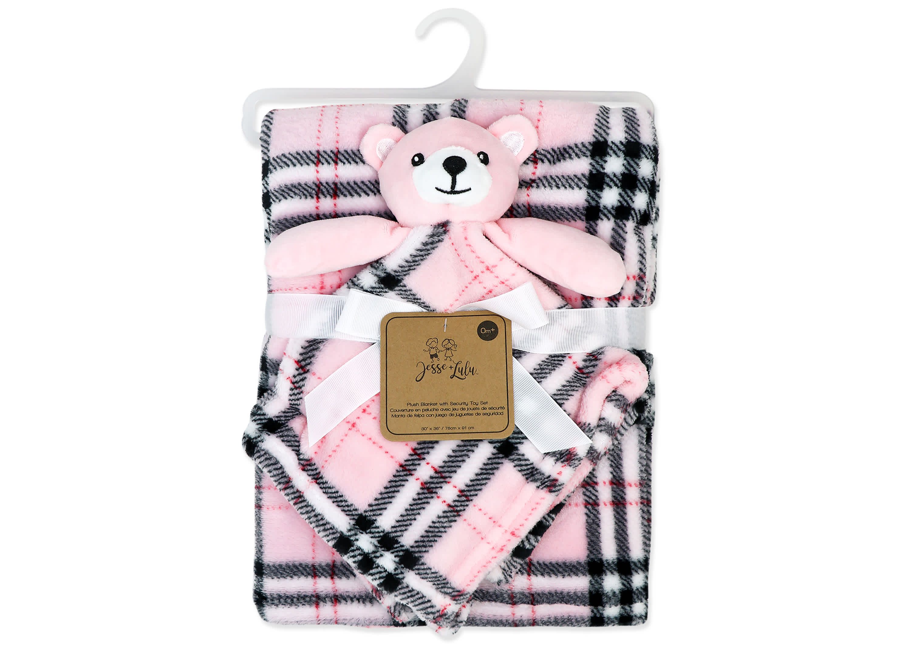 Baby Boys and Baby Girls Plush Blanket with Nunu Lovey Toy