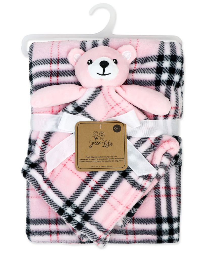 Baby Boys and Baby Girls Plush Blanket with Nunu Lovey Toy