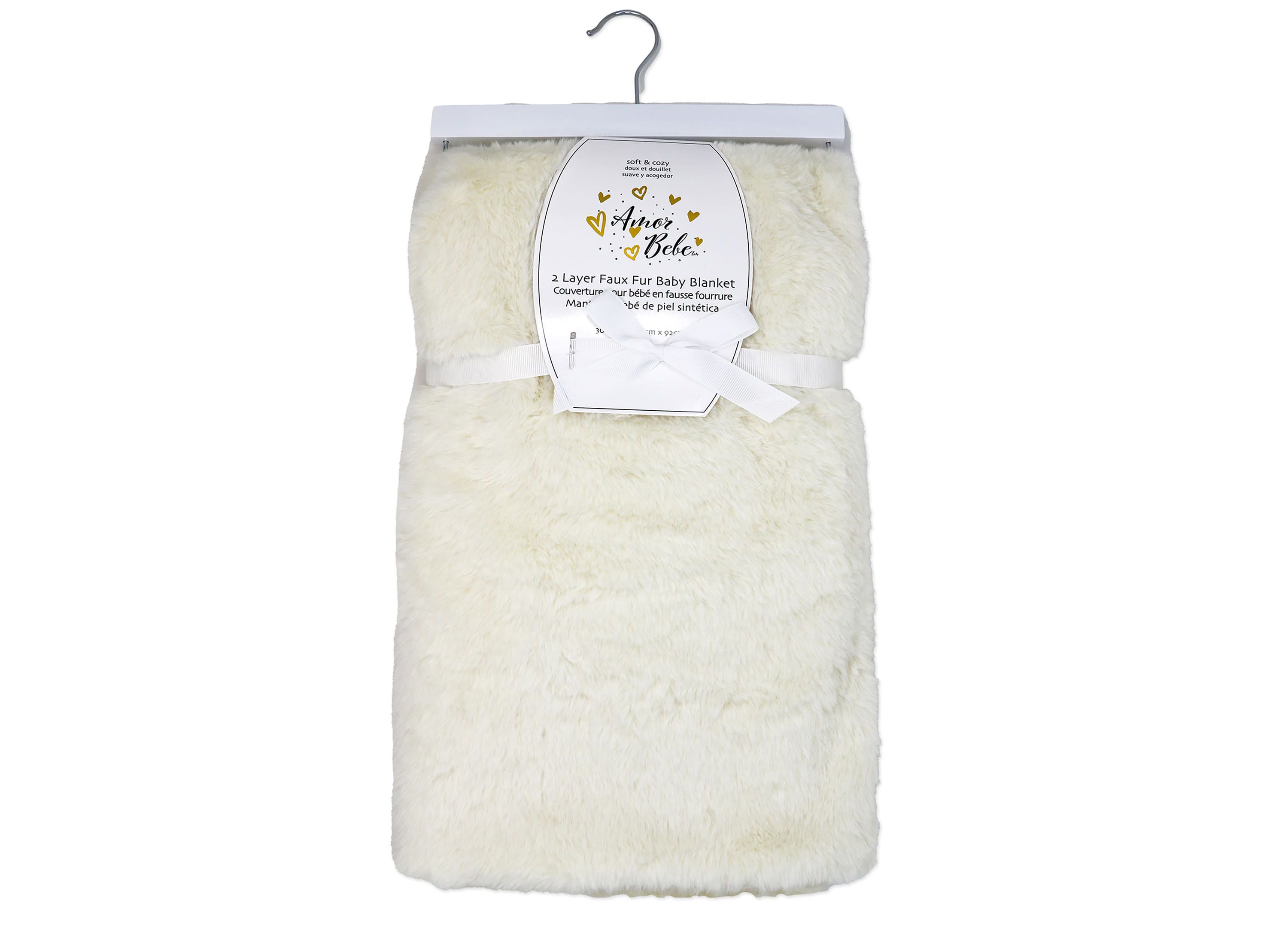 Baby Boys and Baby Girls Faux Fur Plush Blanket