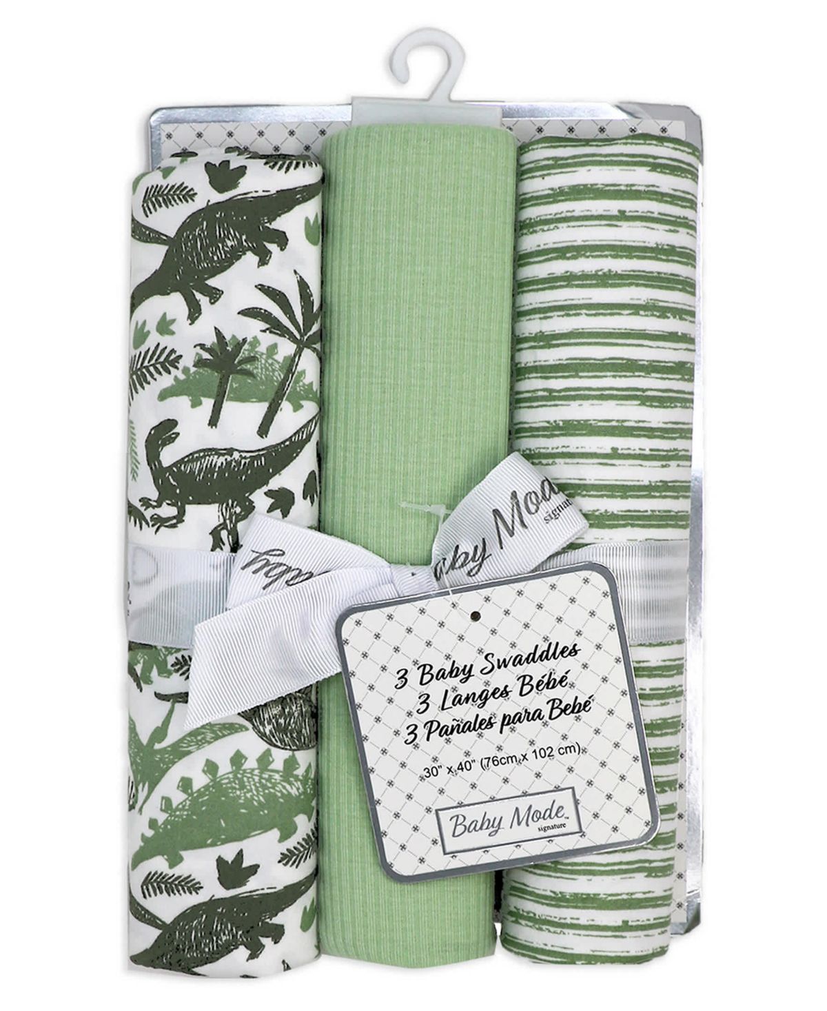 Baby Boys and Baby Girls 3 Piece Knit Swaddle Blankets