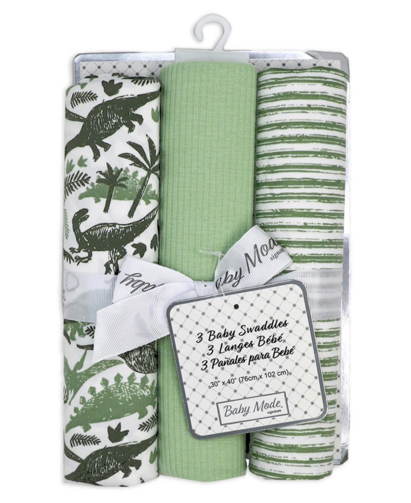 Baby Boys and Baby Girls 3 Piece Knit Swaddle Blankets