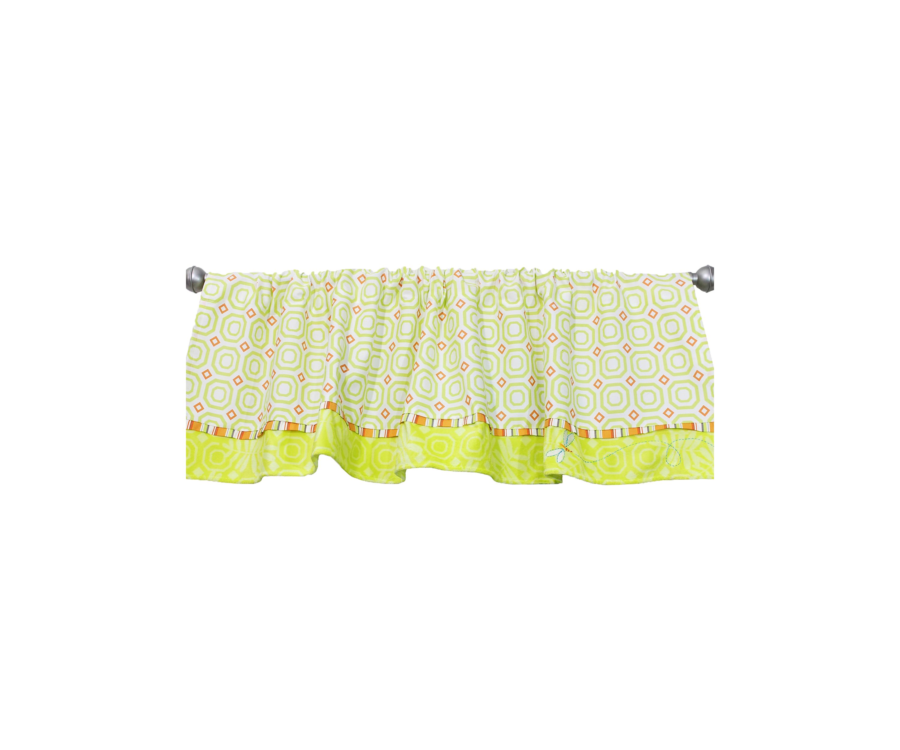 Baby Nursery Geometric Dragonfly Window Valance