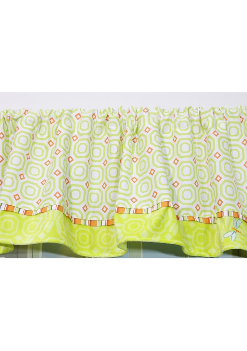 Baby Nursery Geometric Dragonfly Window Valance