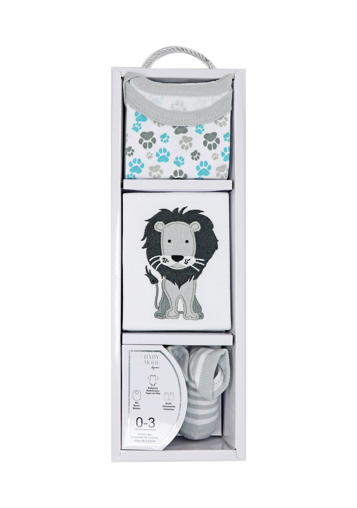 Baby Boys and Girls 3 Piece Box Set, Includes Bodysuit, Bib and Socks