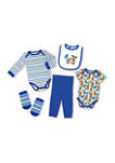 Baby Boys and Girls 5-Piece Moose Layette Set
