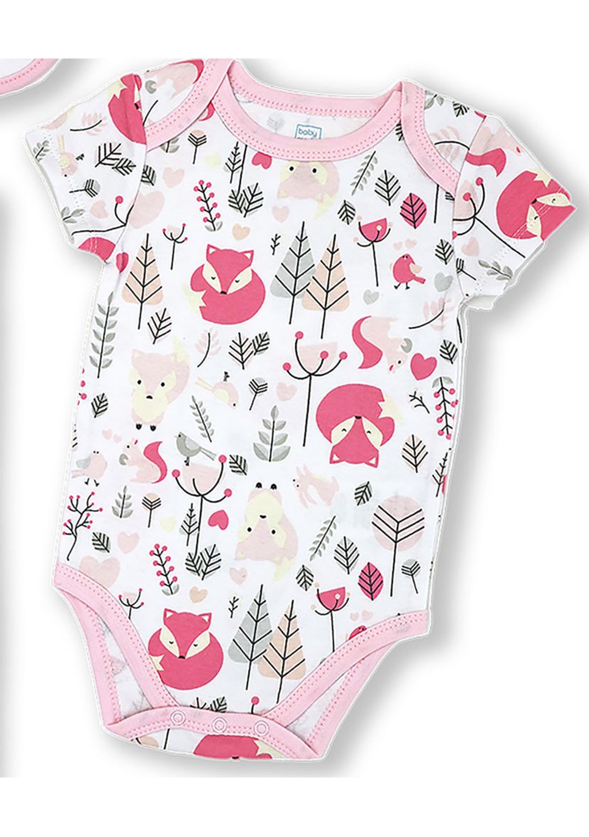 Baby Girls 5 Piece Fox Layette