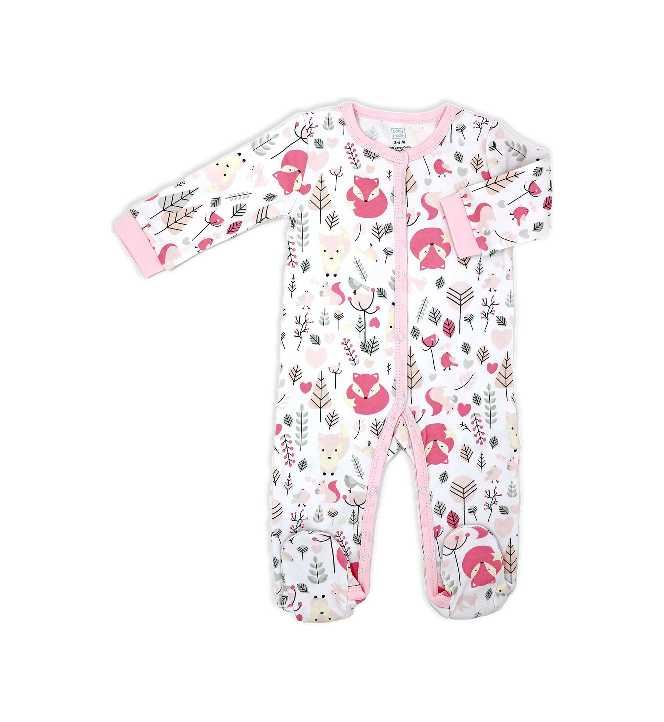 Baby Girls 3 Piece Fox Layette
