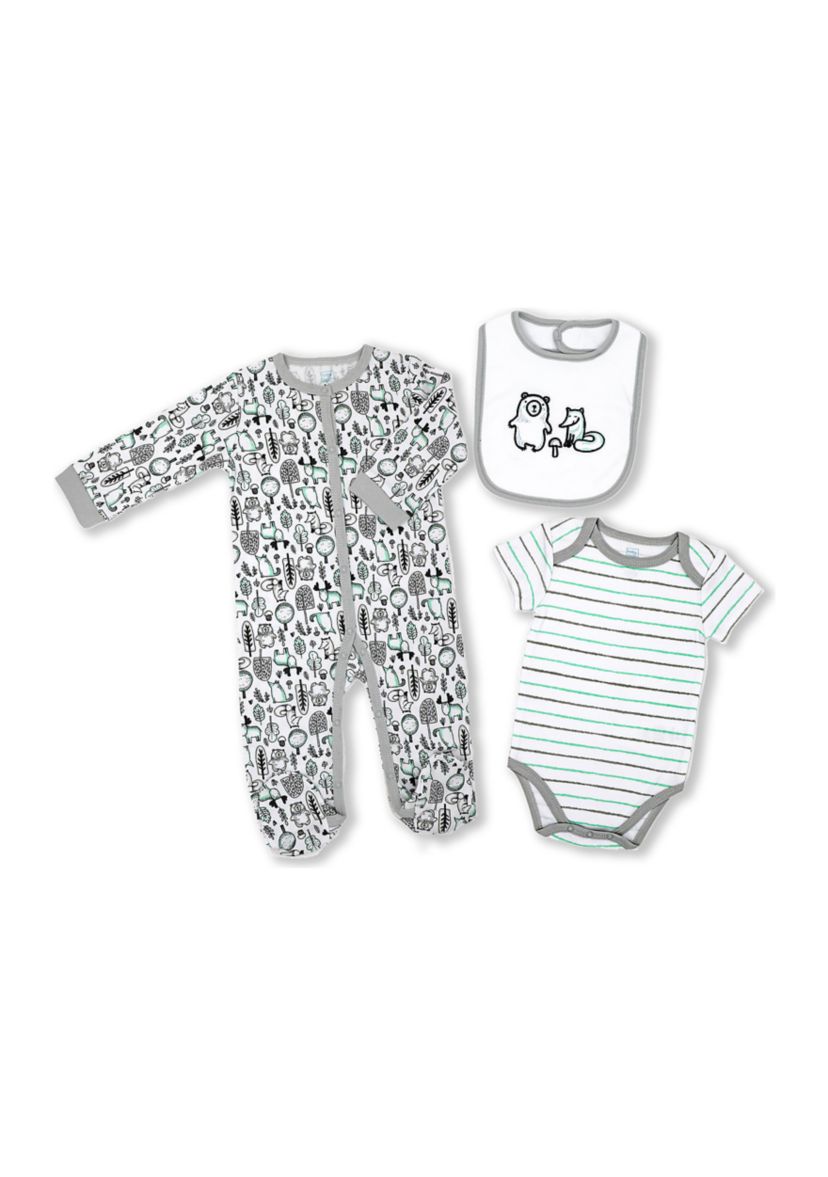 Baby Boys and Girls 3 Piece Woodland Layette